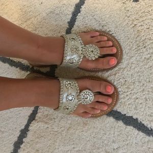 Platinum Palm Beach Sandals (Jack Rogers style)